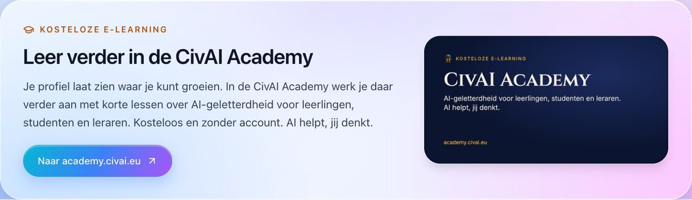 Card Keep learning in CivAI Academy on ailiteracycompanion.eu
